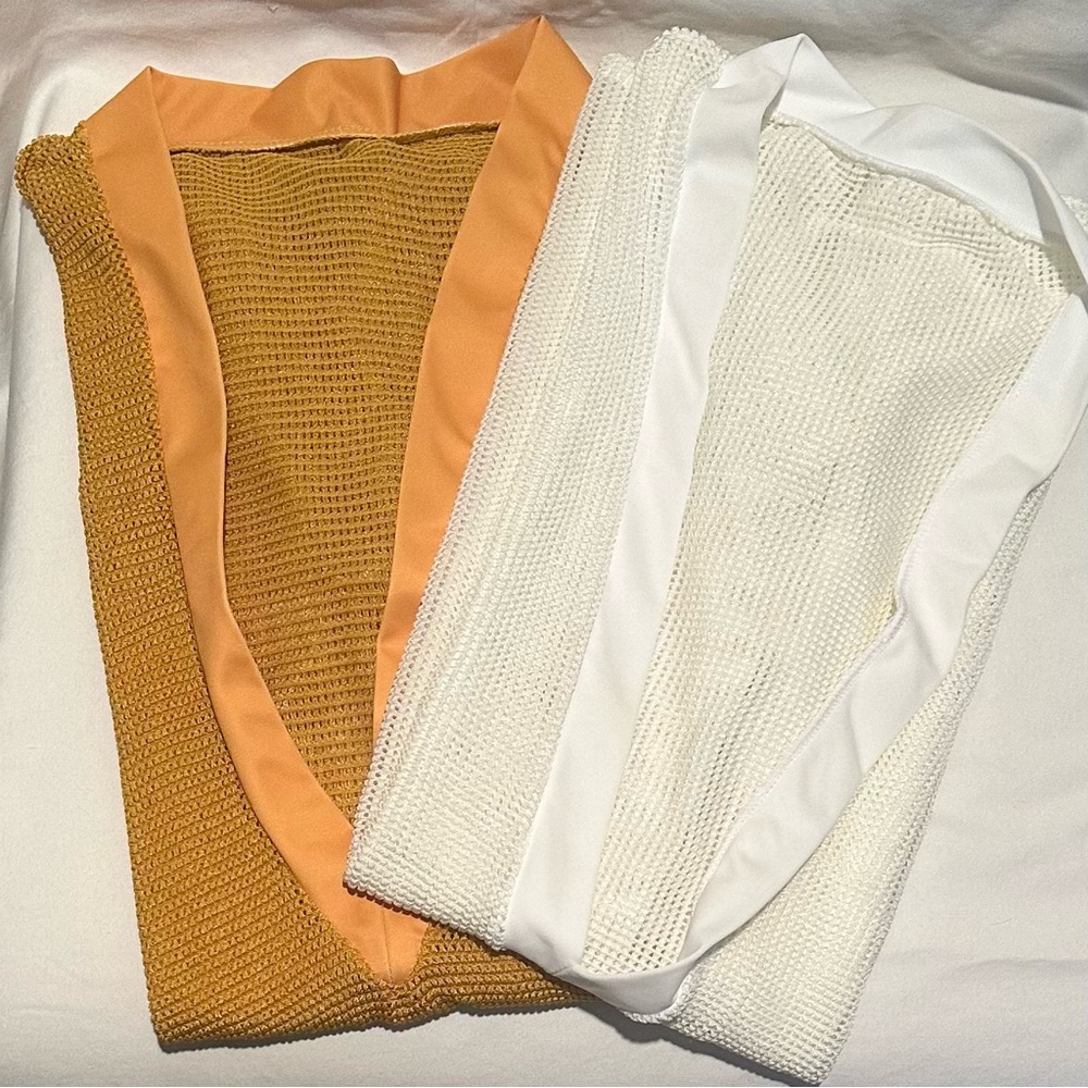 Sheer Fishnet Deep V Tunics Size XL